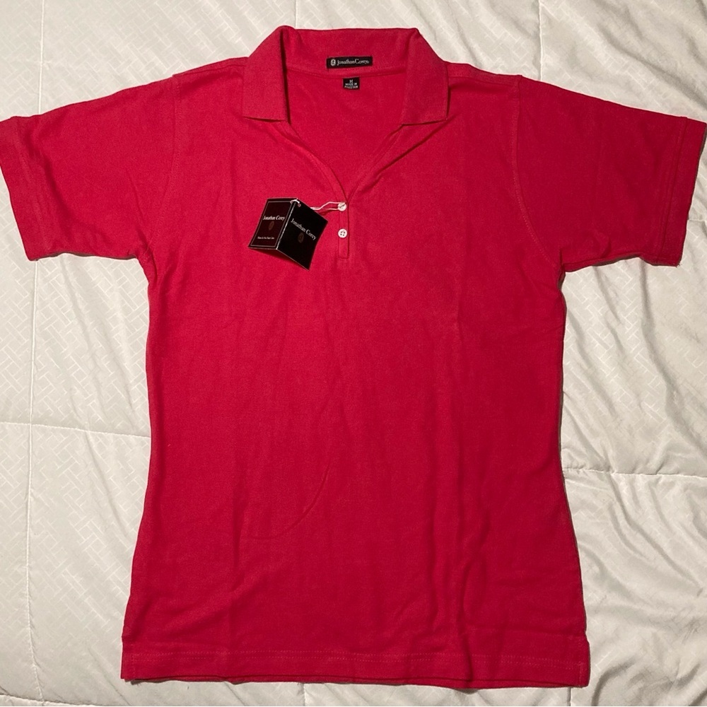 Jonathan Corey Pink Polo Shirt with Classic Collar